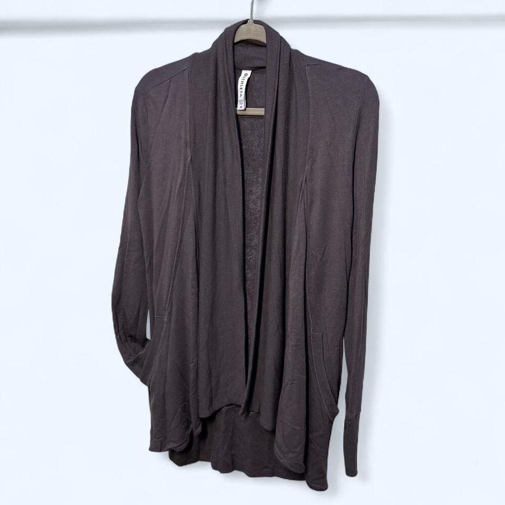 Athleta Brown Pranayama Open Front Yoga Wrap Sweater NWOT Size XS